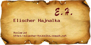 Elischer Hajnalka névjegykártya