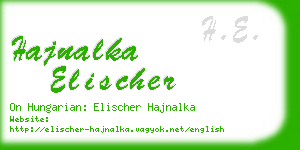 hajnalka elischer business card